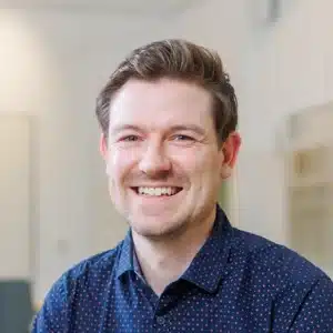 Porträt des lächelnden Mannes Siegfried